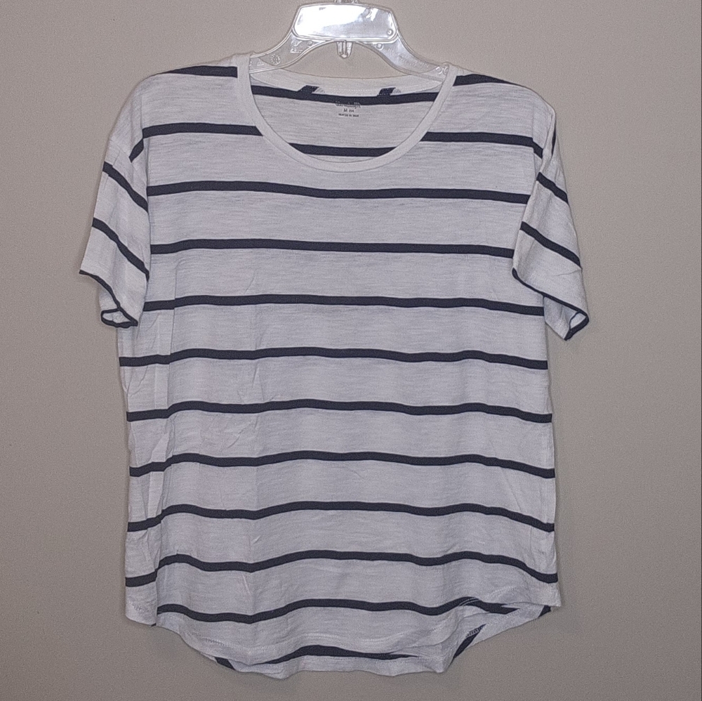 Madewell Striped Short Sleeve Top Size Medium